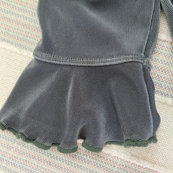 New Boston Proper Olive Green Ruffled Stretch Cardigan, size M - Picture 6 of 9